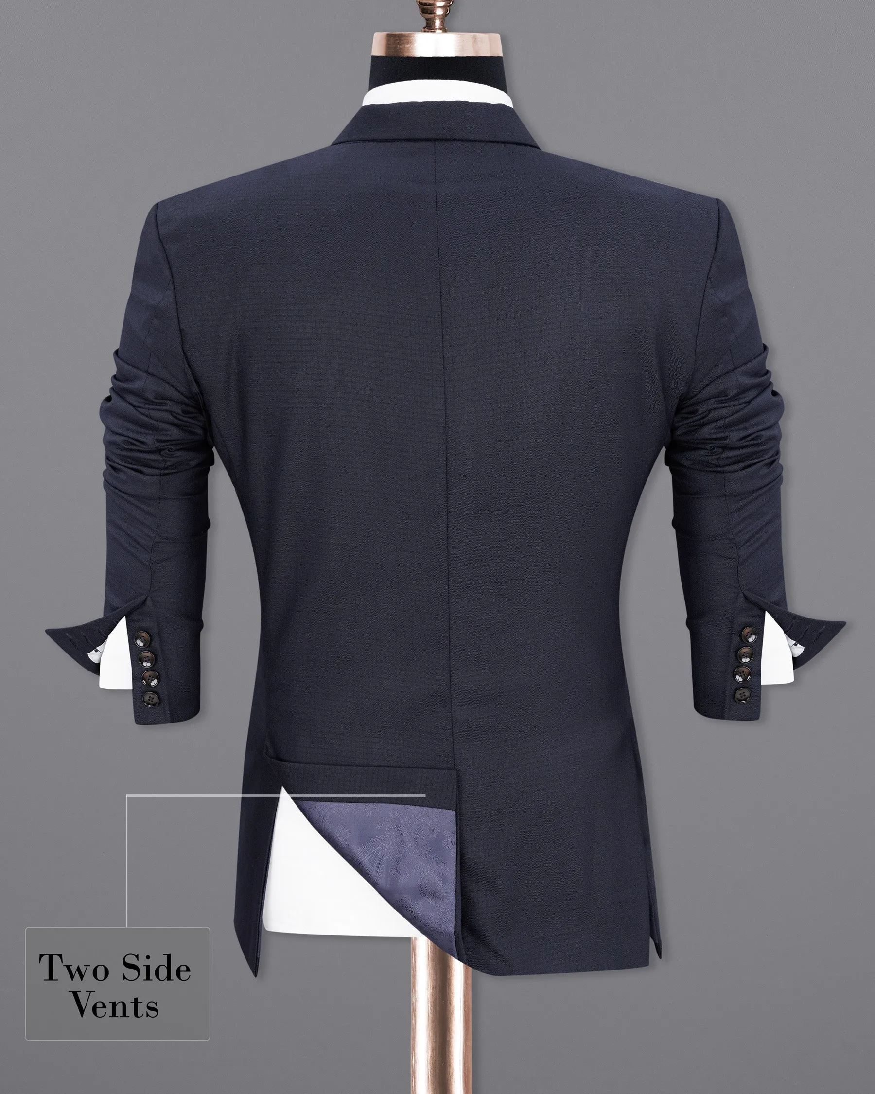 Bleached Cedar Blue Double Breasted Blazer