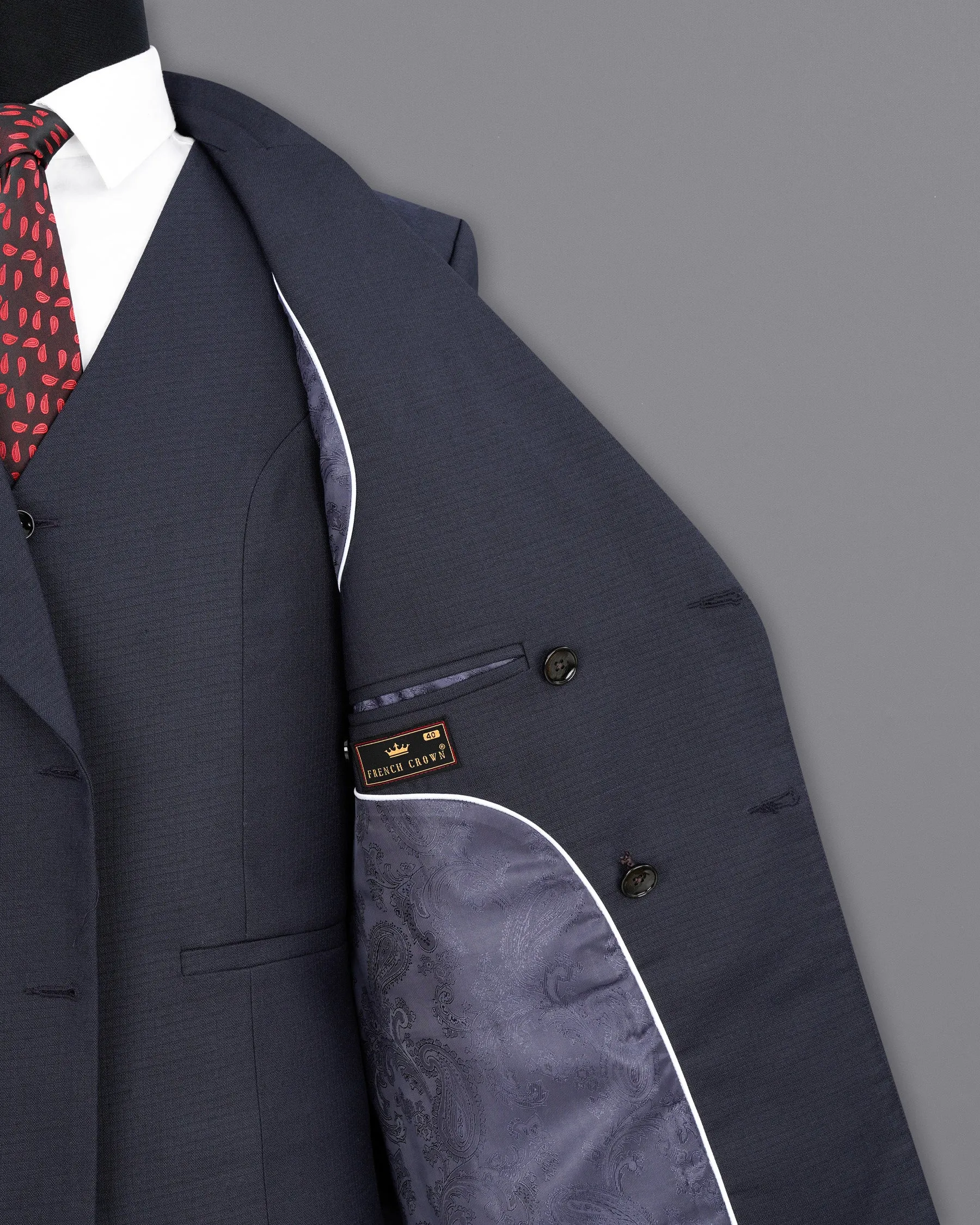 Bleached Cedar Blue Double Breasted Blazer