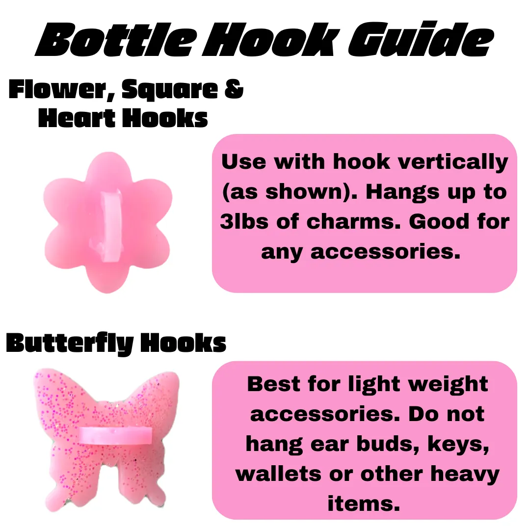 Blue Glitter Butterfly Stick-On Hook