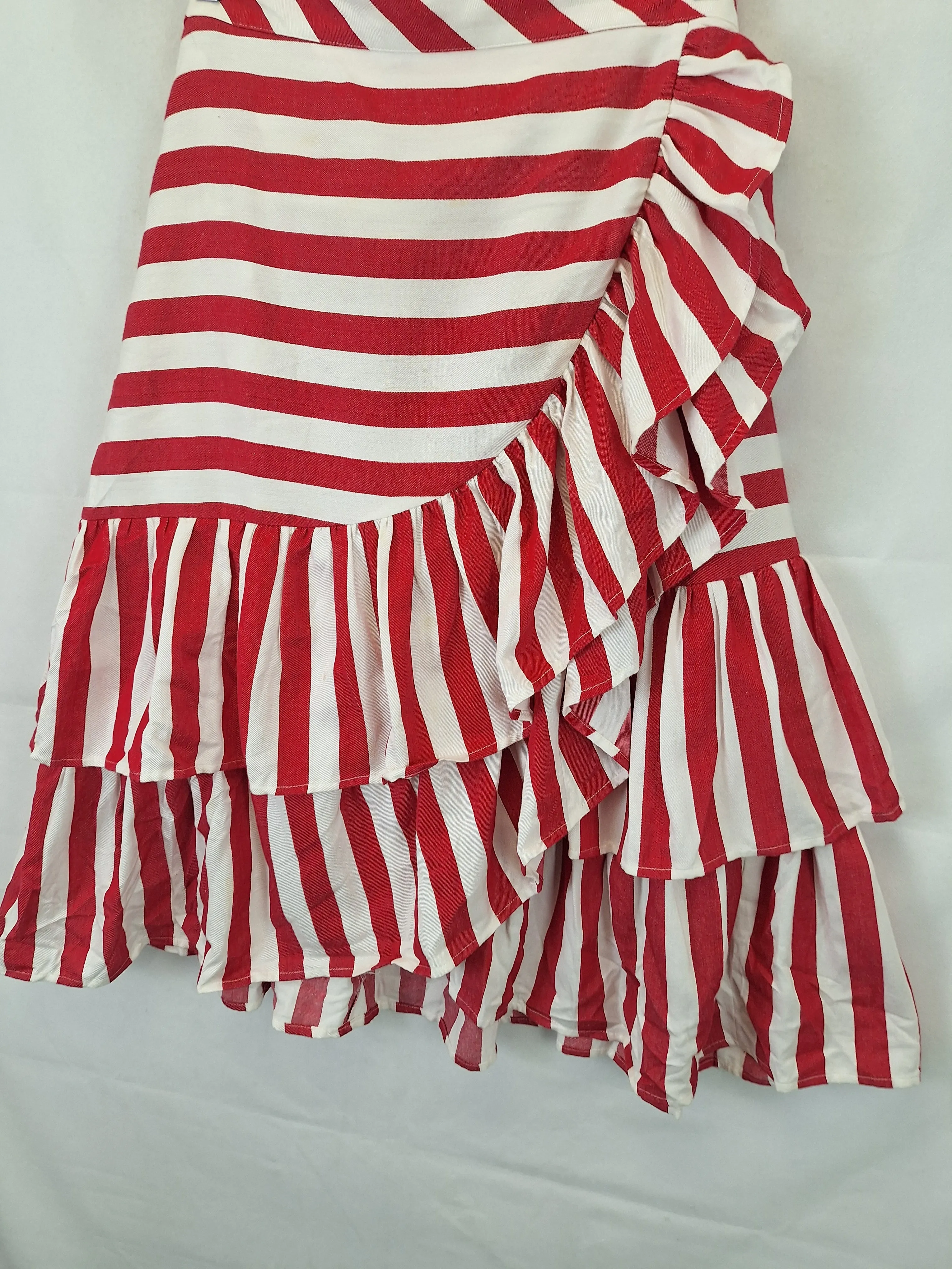 Bohemian Traders Draped Frill Asymmetric Midi Skirt Size L
