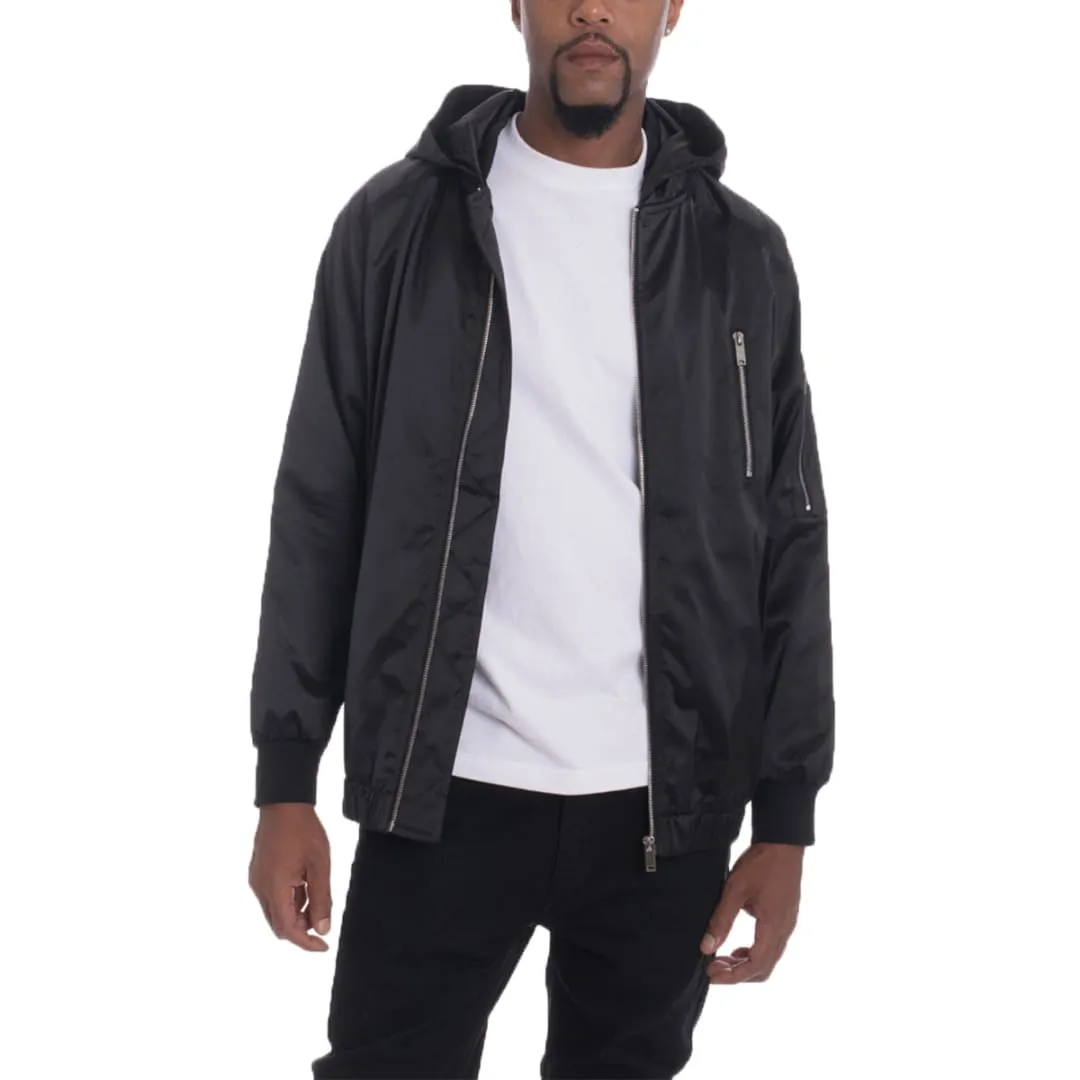 Bourne Hooded Satin Windbreaker