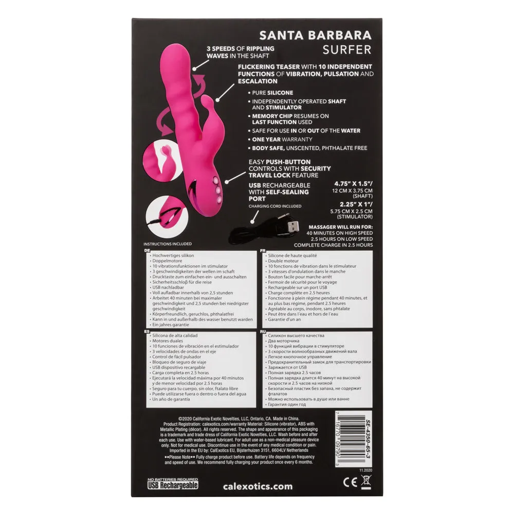 California Dreaming Santa Barbara Surfer Rotating Beads Rabbit Vibrator