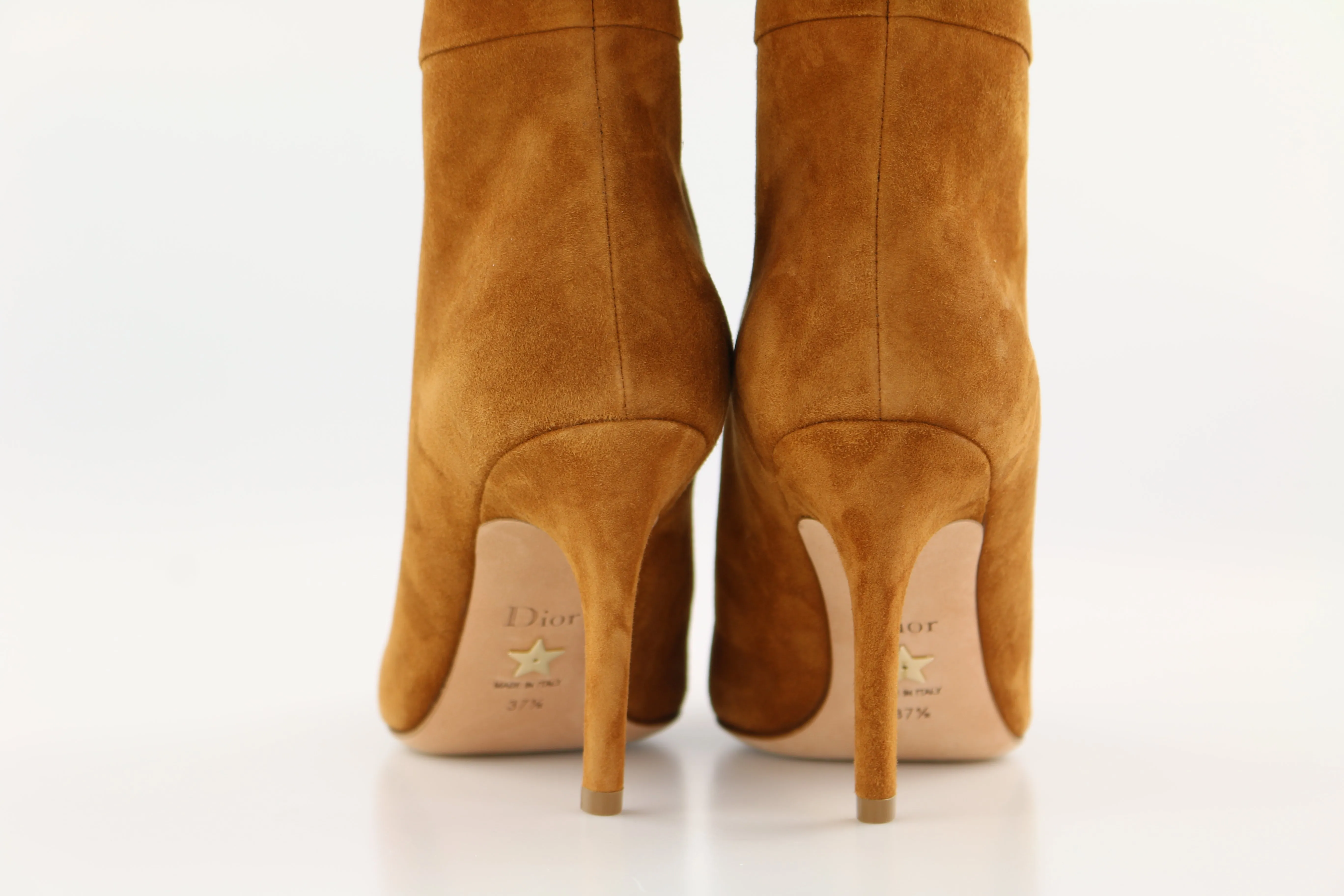 Camel Suede Low Booties