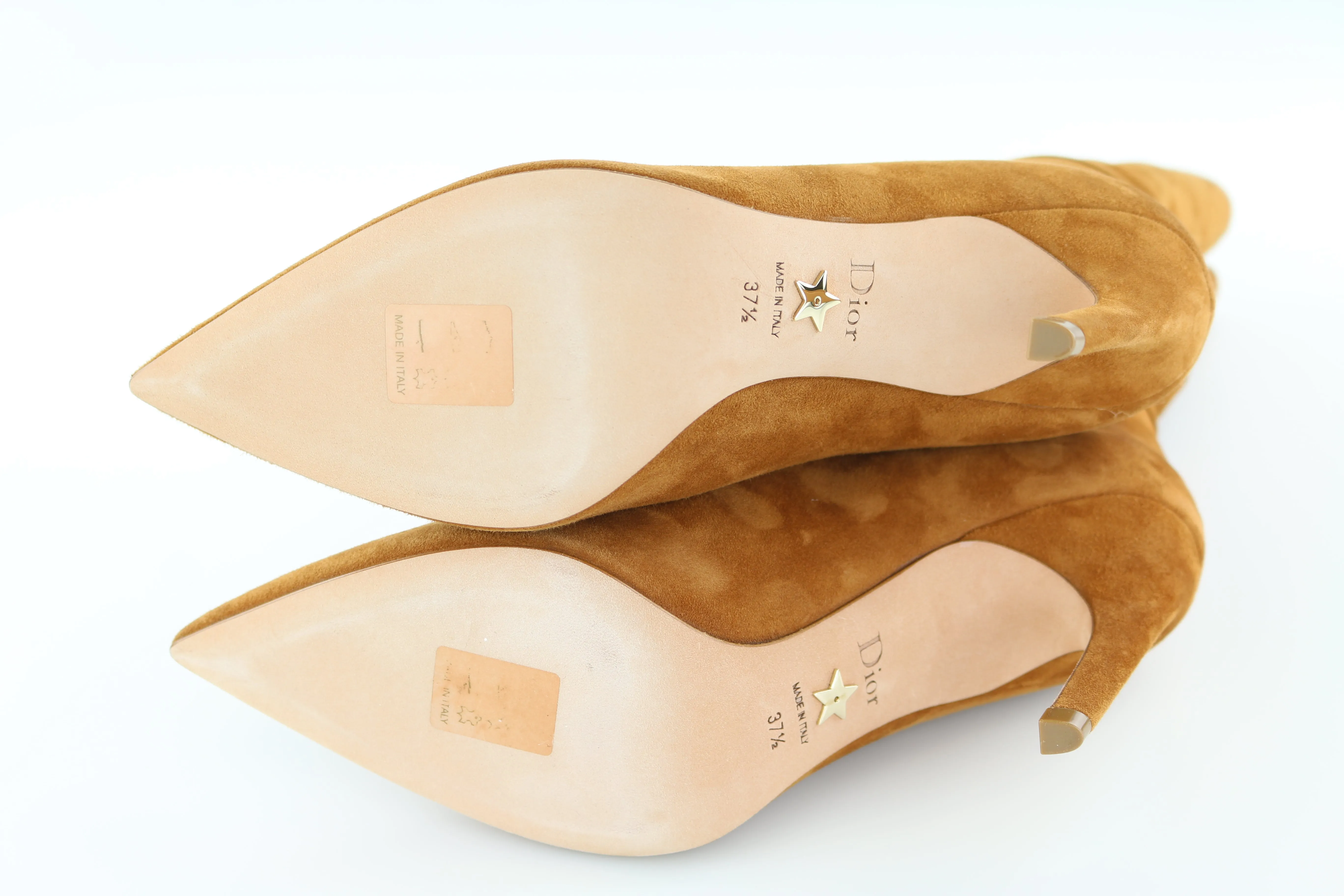 Camel Suede Low Booties