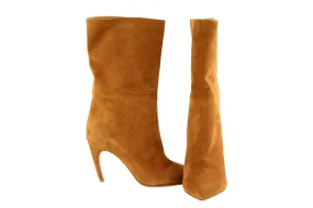 Camel Suede Low Booties