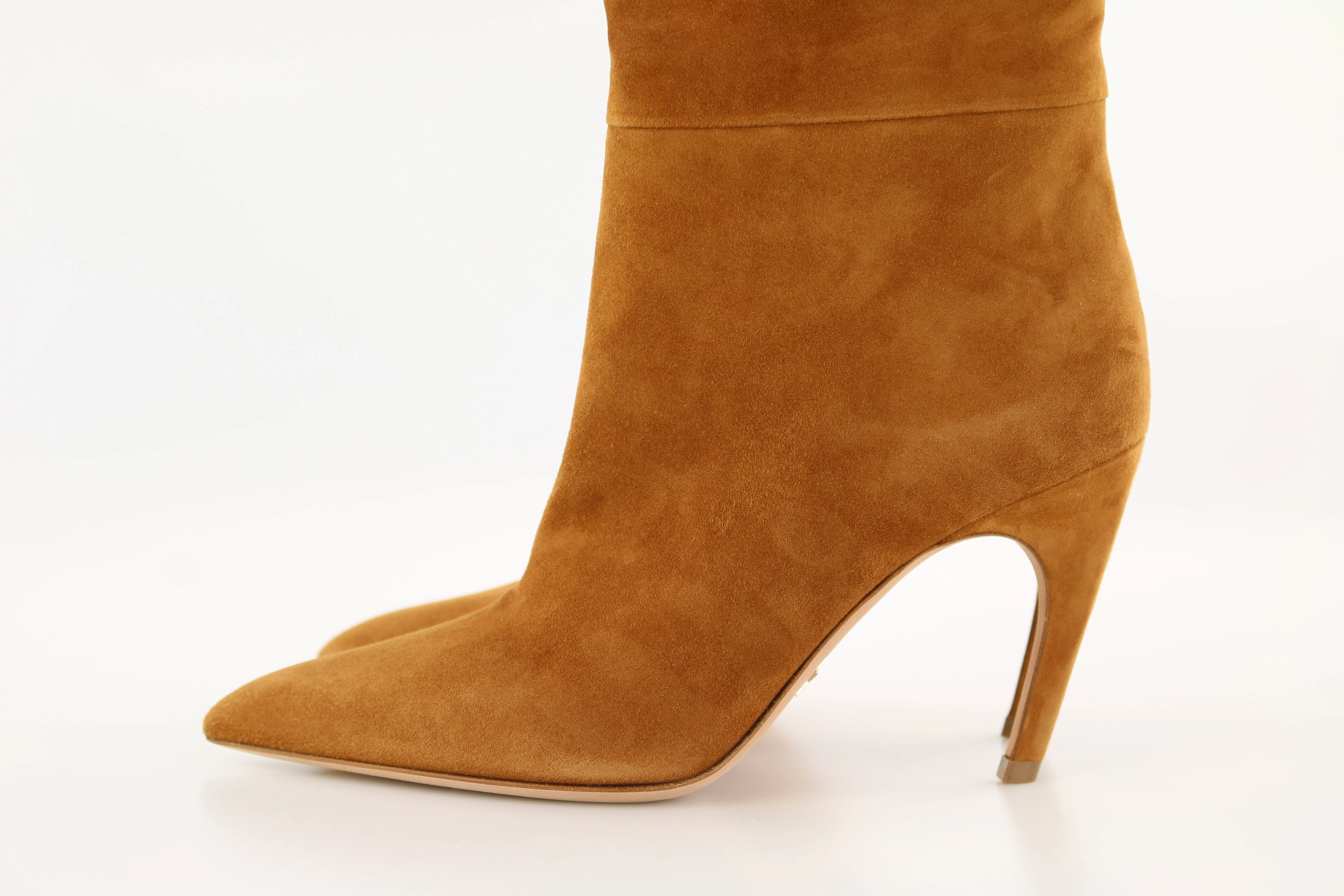 Camel Suede Low Booties