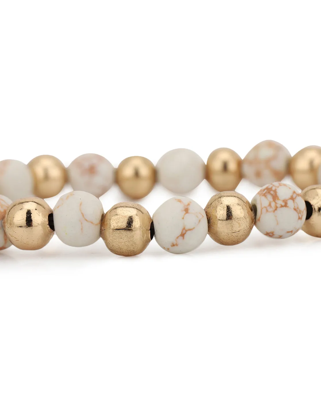 Carlton London Gold Plated Elasticated Bracelet For Women