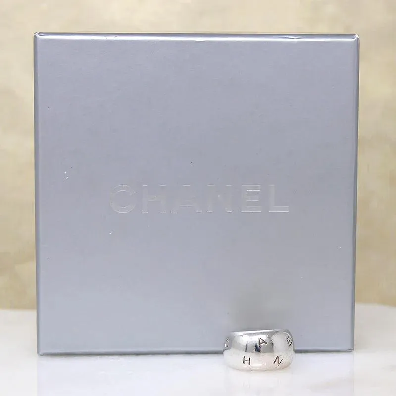 Chanel Sterling Dome Band with Original Box