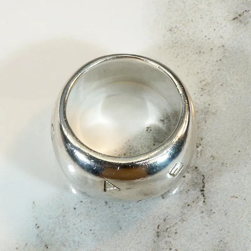 Chanel Sterling Dome Band with Original Box