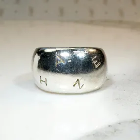 Chanel Sterling Dome Band with Original Box