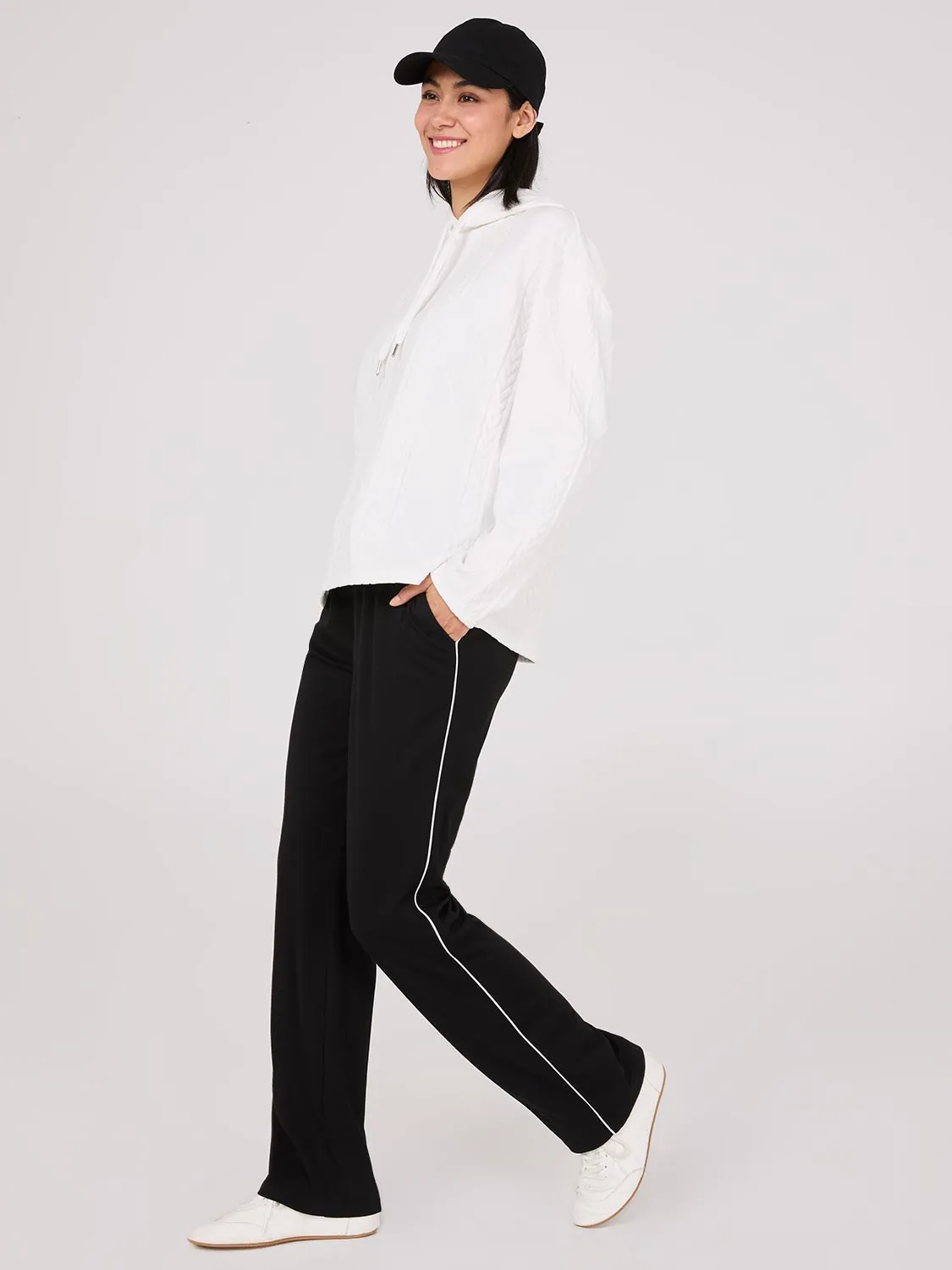 Contrast Piping Pants