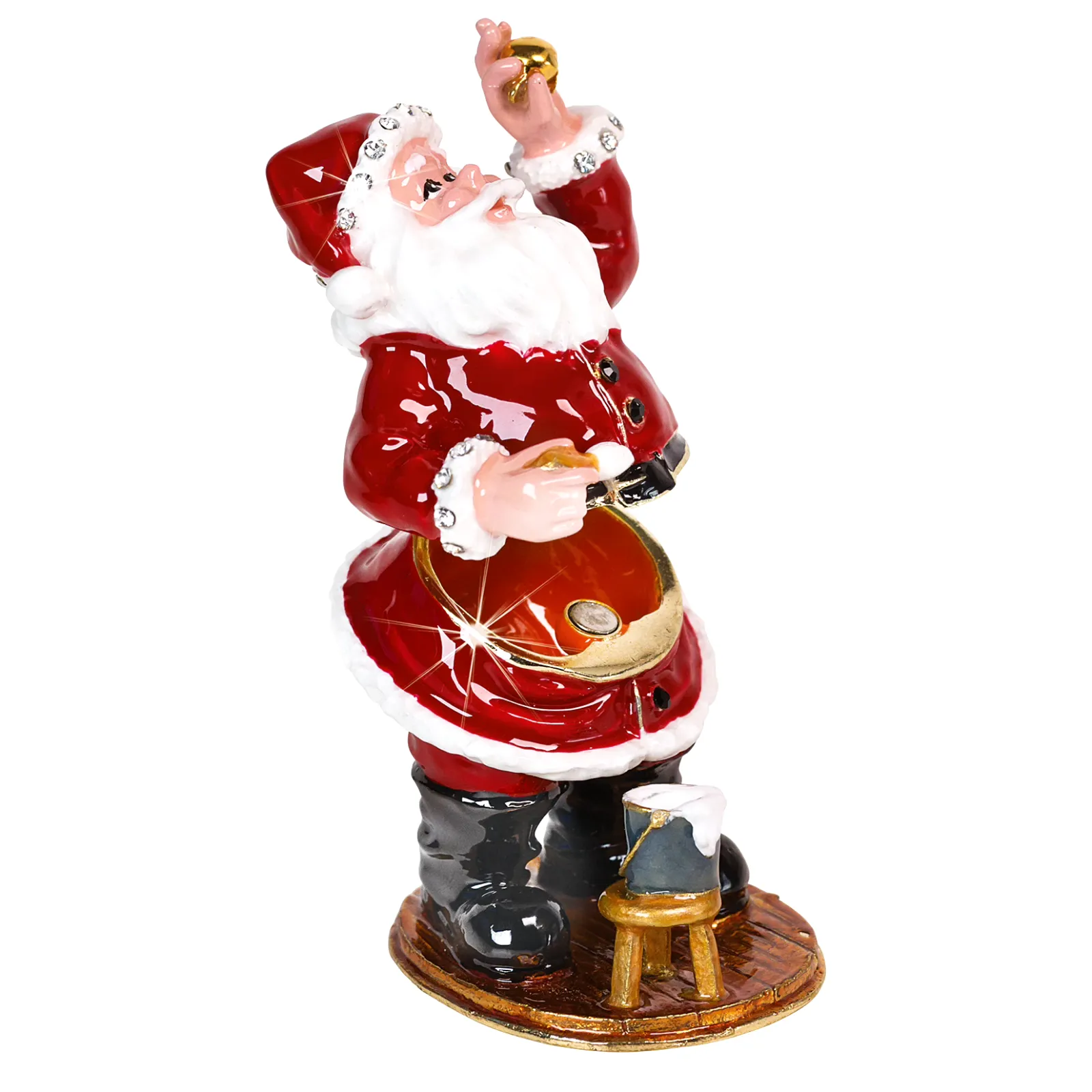 Craycombe Trinket Box A Santa Painting Baubles