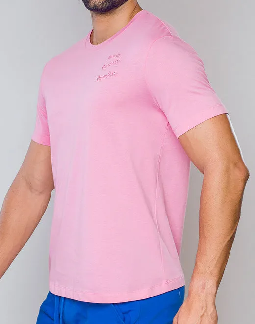 Crew Neck T-Shirt - Sachet Pink