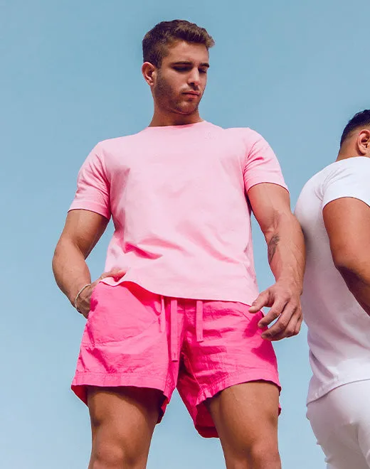 Crew Neck T-Shirt - Sachet Pink
