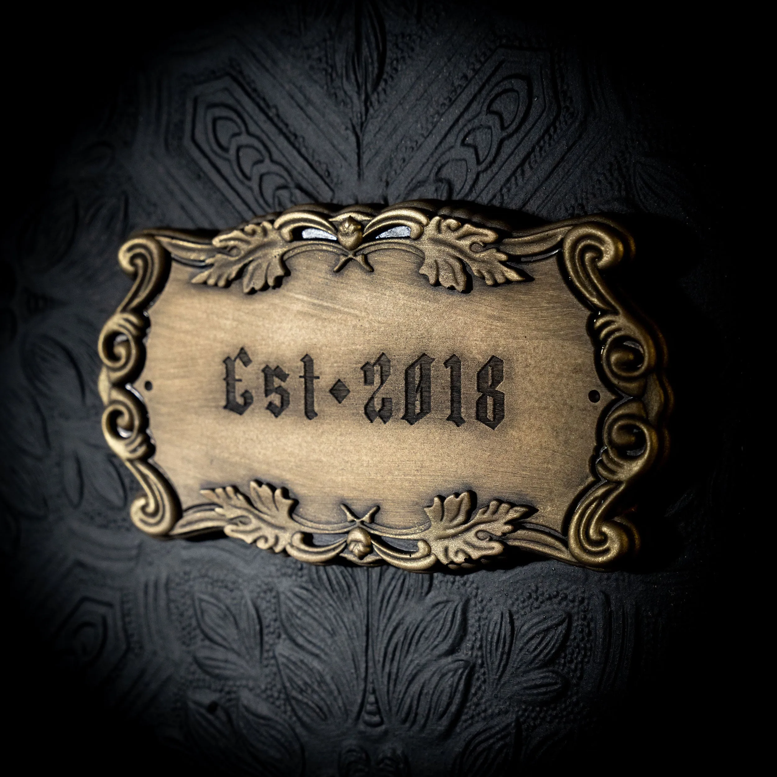 Custom Engraved Casket Plaque - Gold