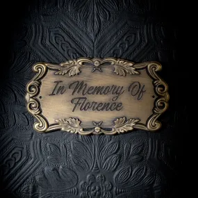 Custom Engraved Casket Plaque - Gold