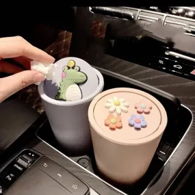 Cute And Creative Car Trash Can Storage Mini Cup Holder
