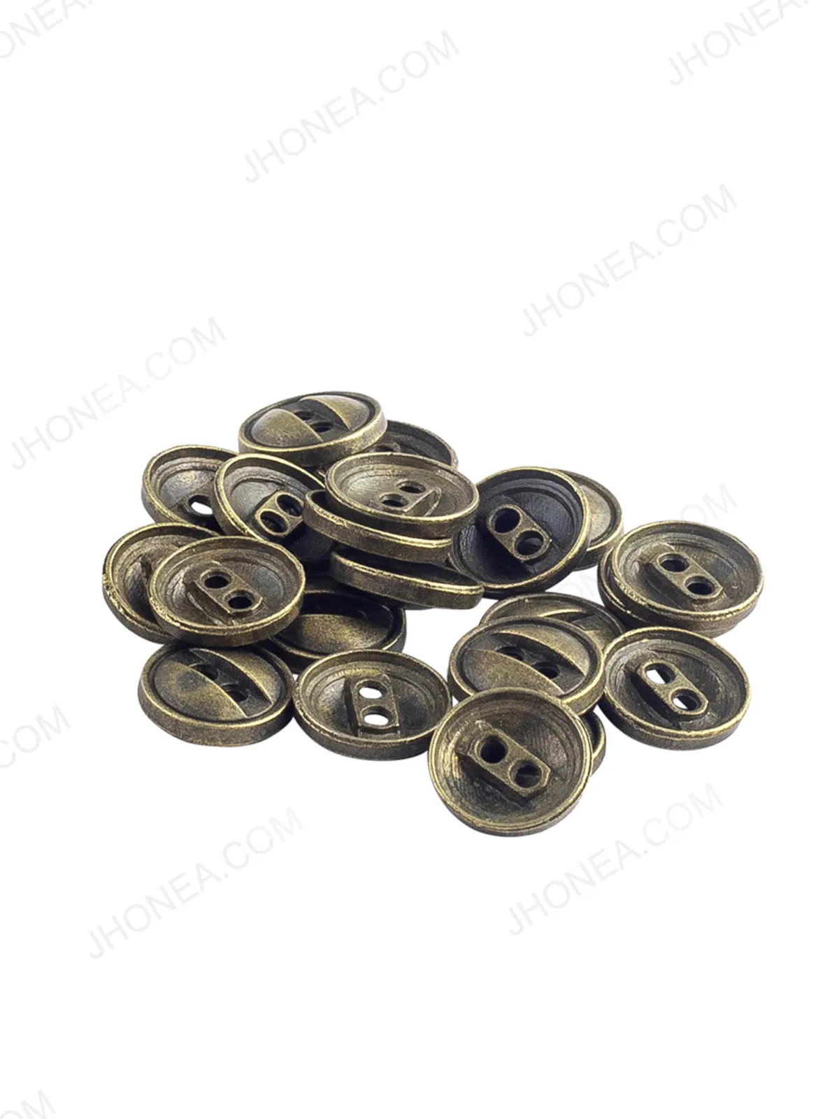 Decorative Round Shape Antique Brass 2-Hole Shirt Button