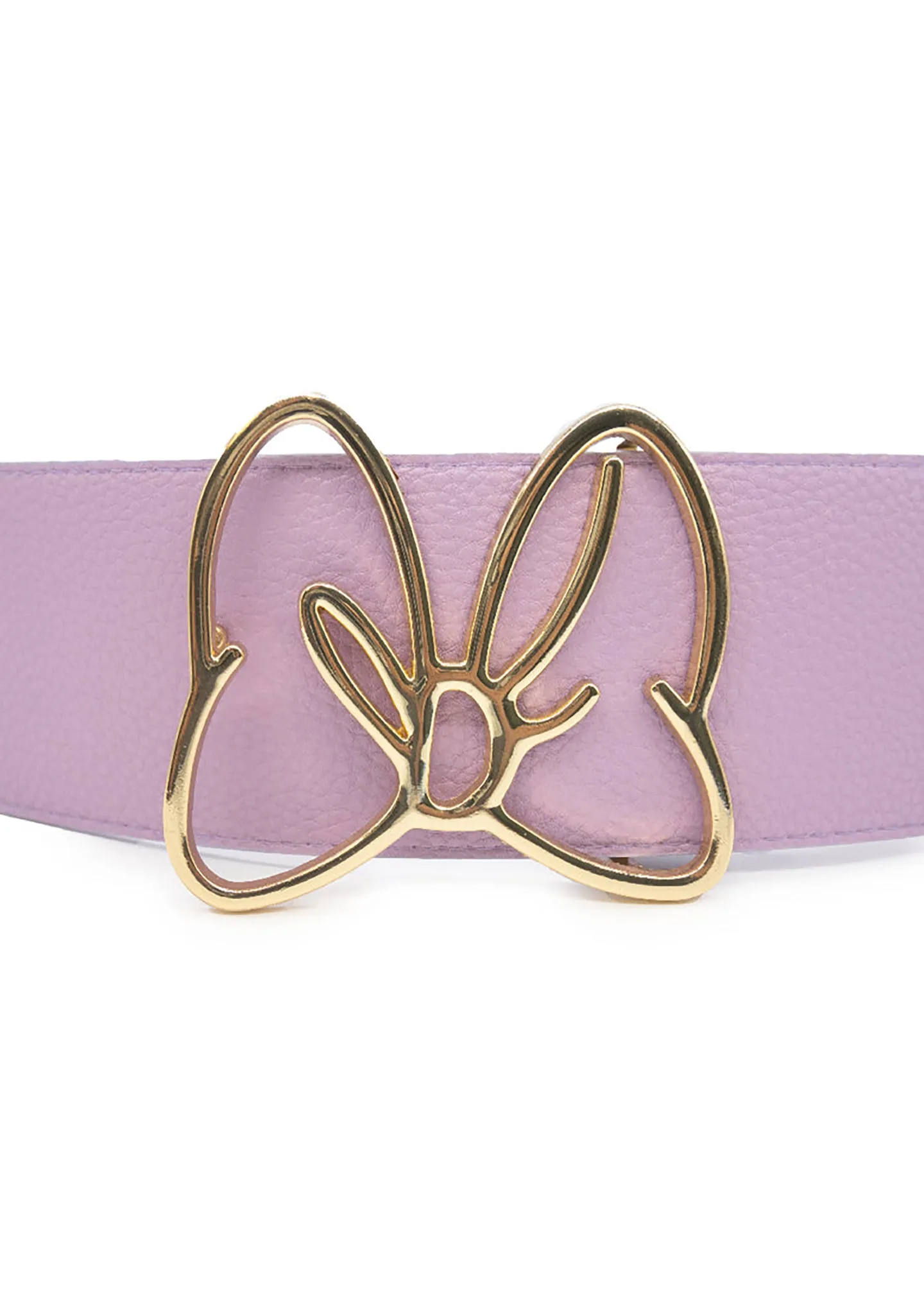 Disney Minnie Mouse Gold Bow Buckle Lilac Purple Strap Belt