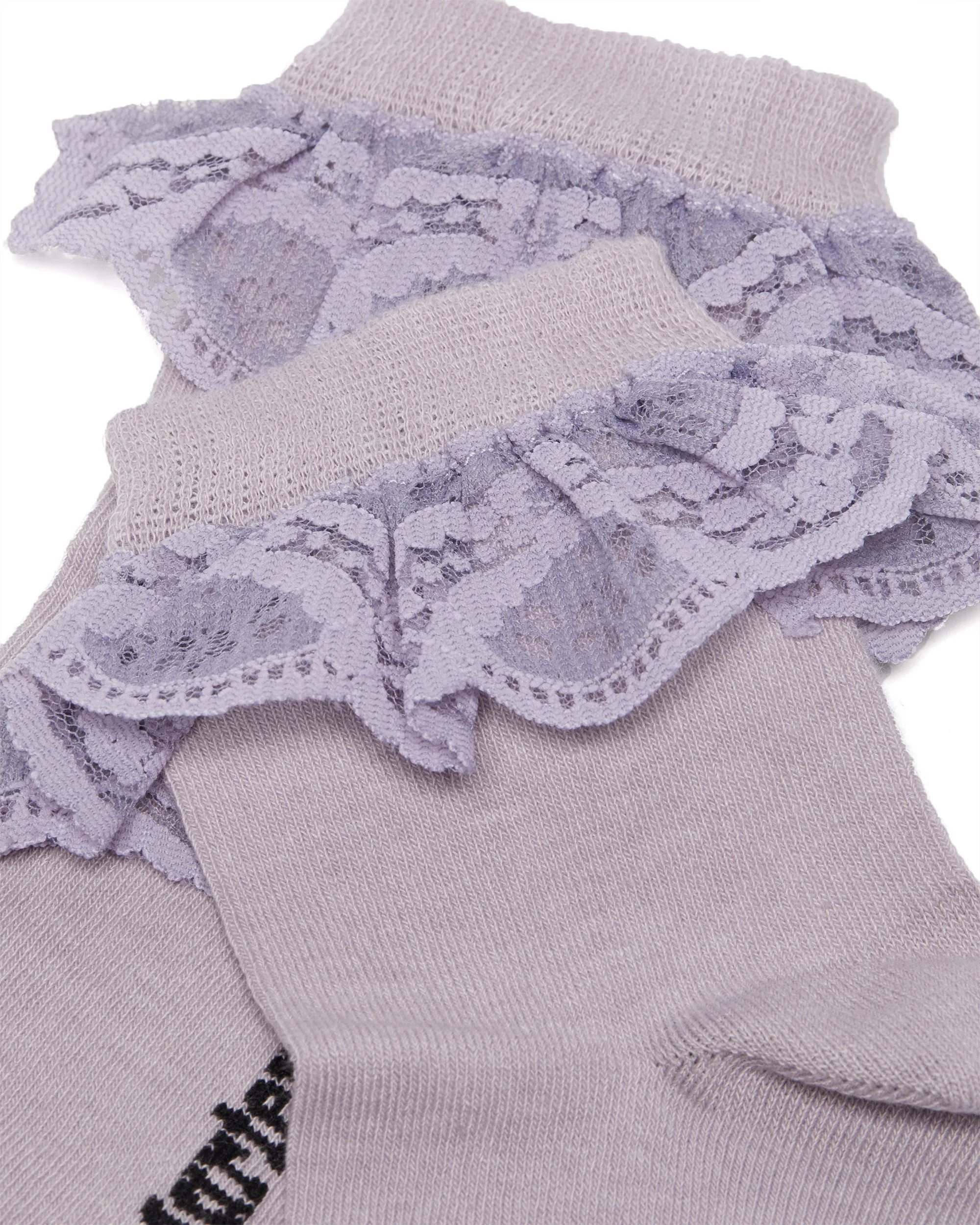 Dr Martens Womens Organic Cotton Frill Socks - Frosted Lavender