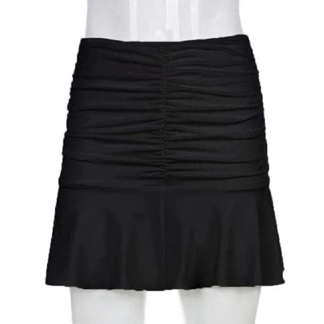 DressBetty - Mini Skirt Lady Trendy Y2K Summer Beachwear White Accessory Harajuku Skirts Pleated Skirts Woman High Waist Clothes