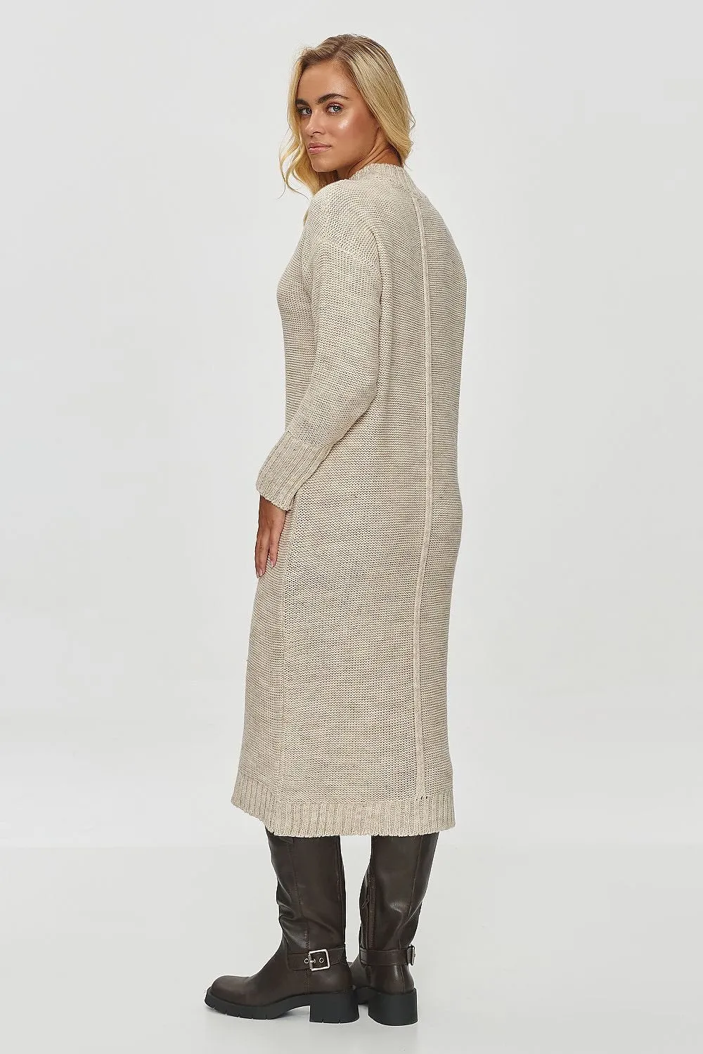 Elegant Longline Sweater Dress