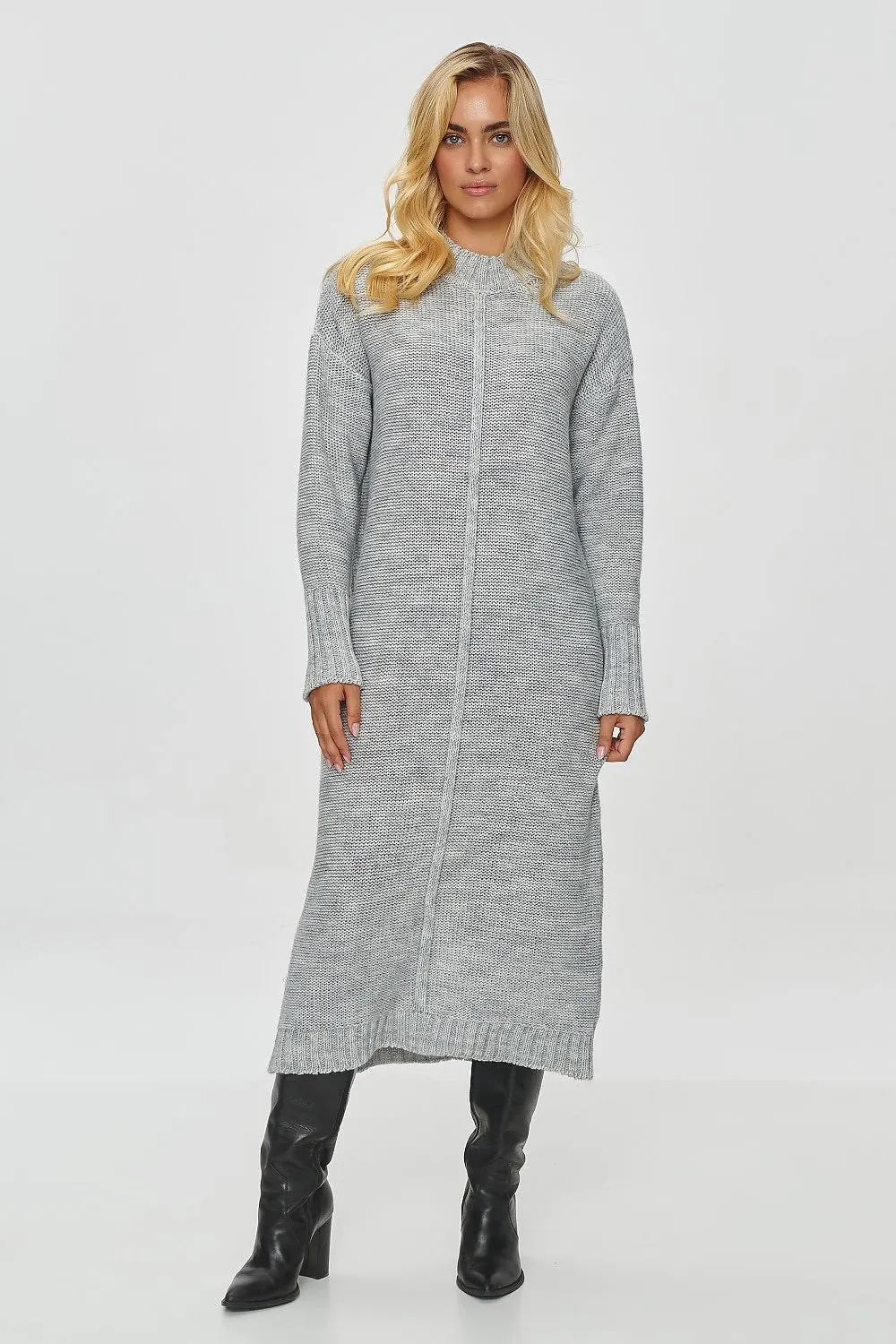 Elegant Longline Sweater Dress