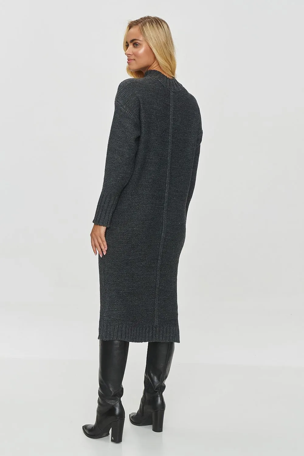 Elegant Longline Sweater Dress