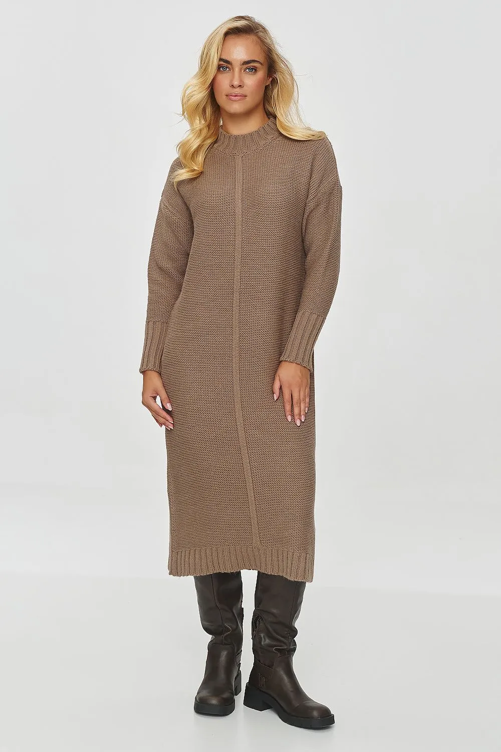 Elegant Longline Sweater Dress
