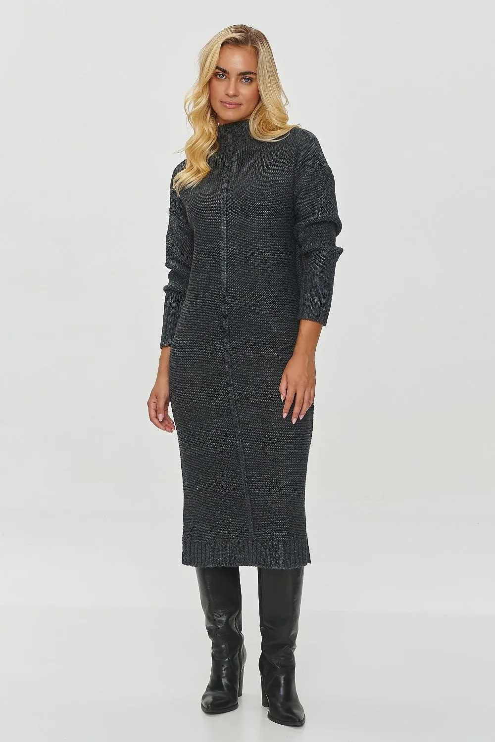 Elegant Longline Sweater Dress