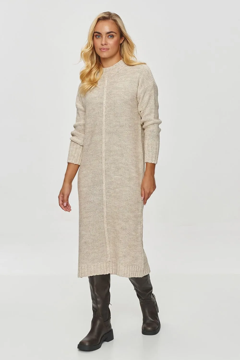 Elegant Longline Sweater Dress