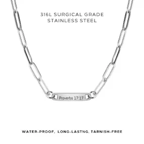 Engraved Paperclip Necklace - Customer's Product with price 38.00