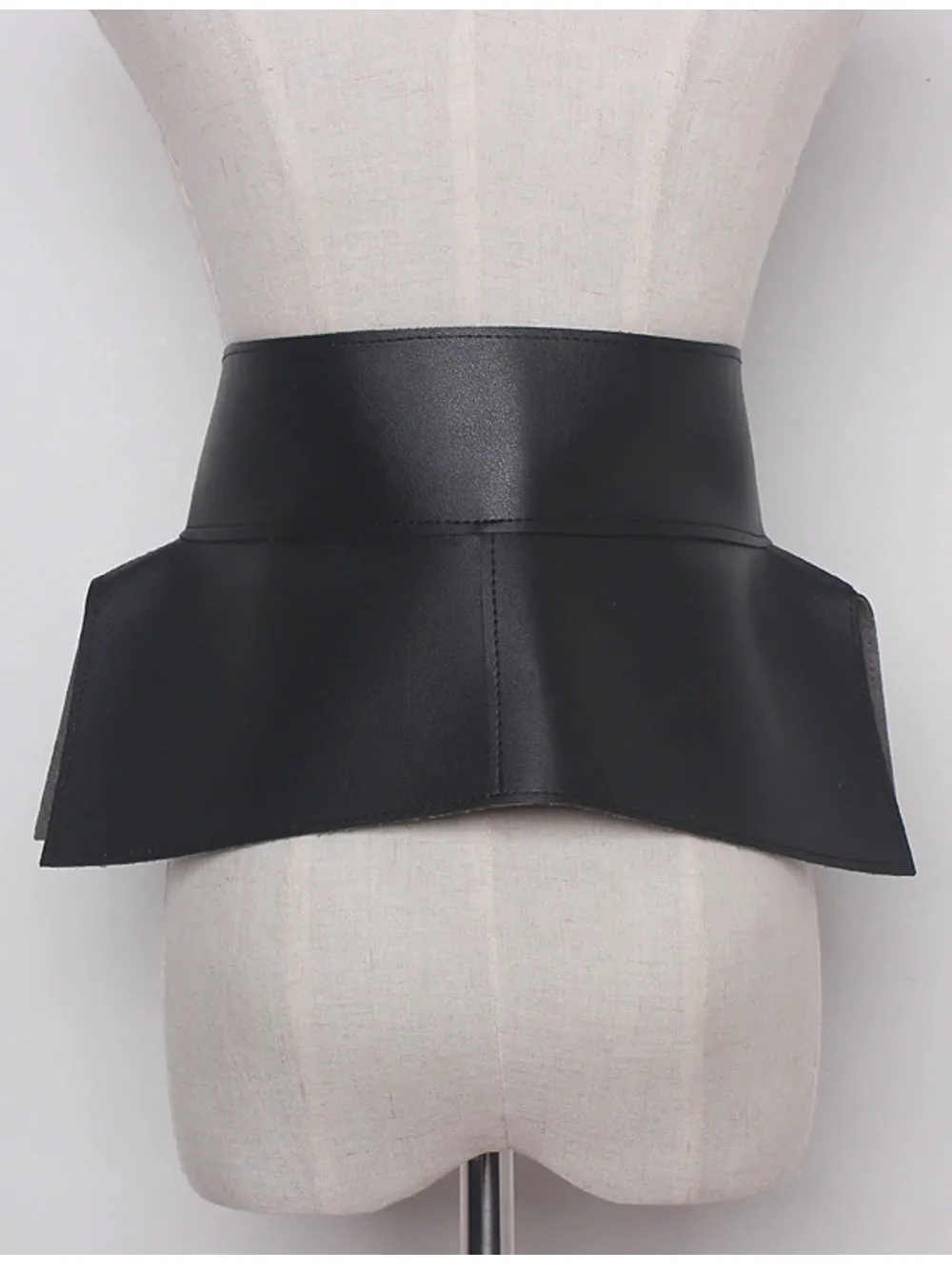 Faux Leather Bow Belt