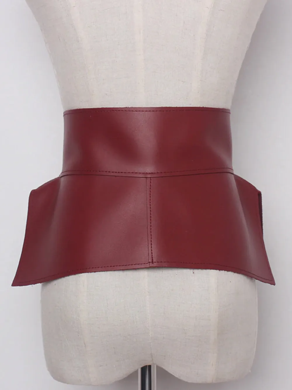 Faux Leather Bow Belt