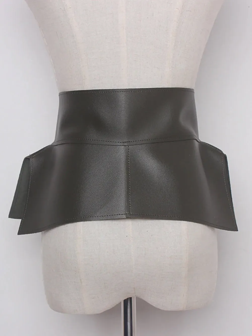 Faux Leather Bow Belt