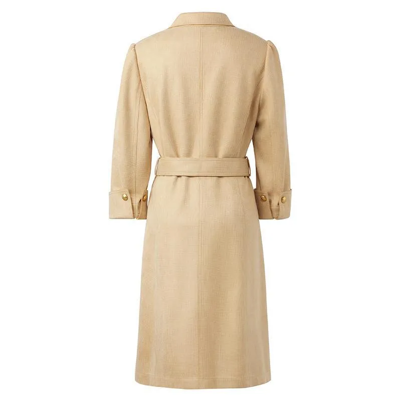 Faux Suede Mini Dress With Belt