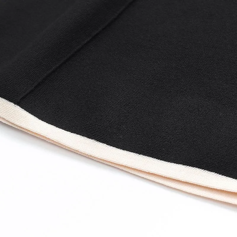 Fitted A-line Double-Breasted Lapel Dress