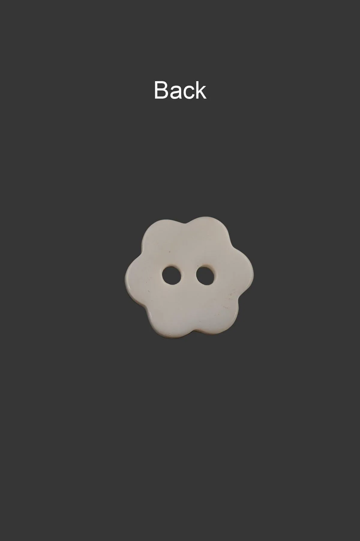 Flower Shape White Colour 2-Hole Decorative Button