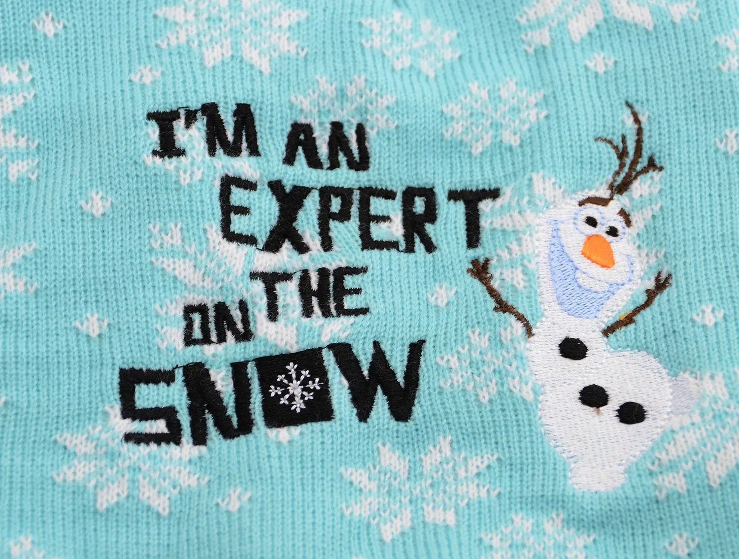 Frozen Blue Snowflake Disney Beanie & Glove Cold Weather Set