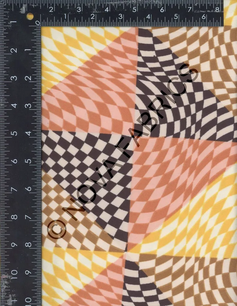 GEOMETRIC SWIRL ON DBP / DTY BRUSHED [NFG22111B-009]