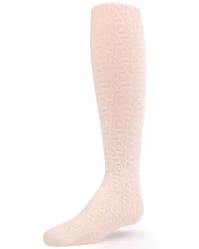 Girls' Sheer Geo Art Deco-Inspired Tights
