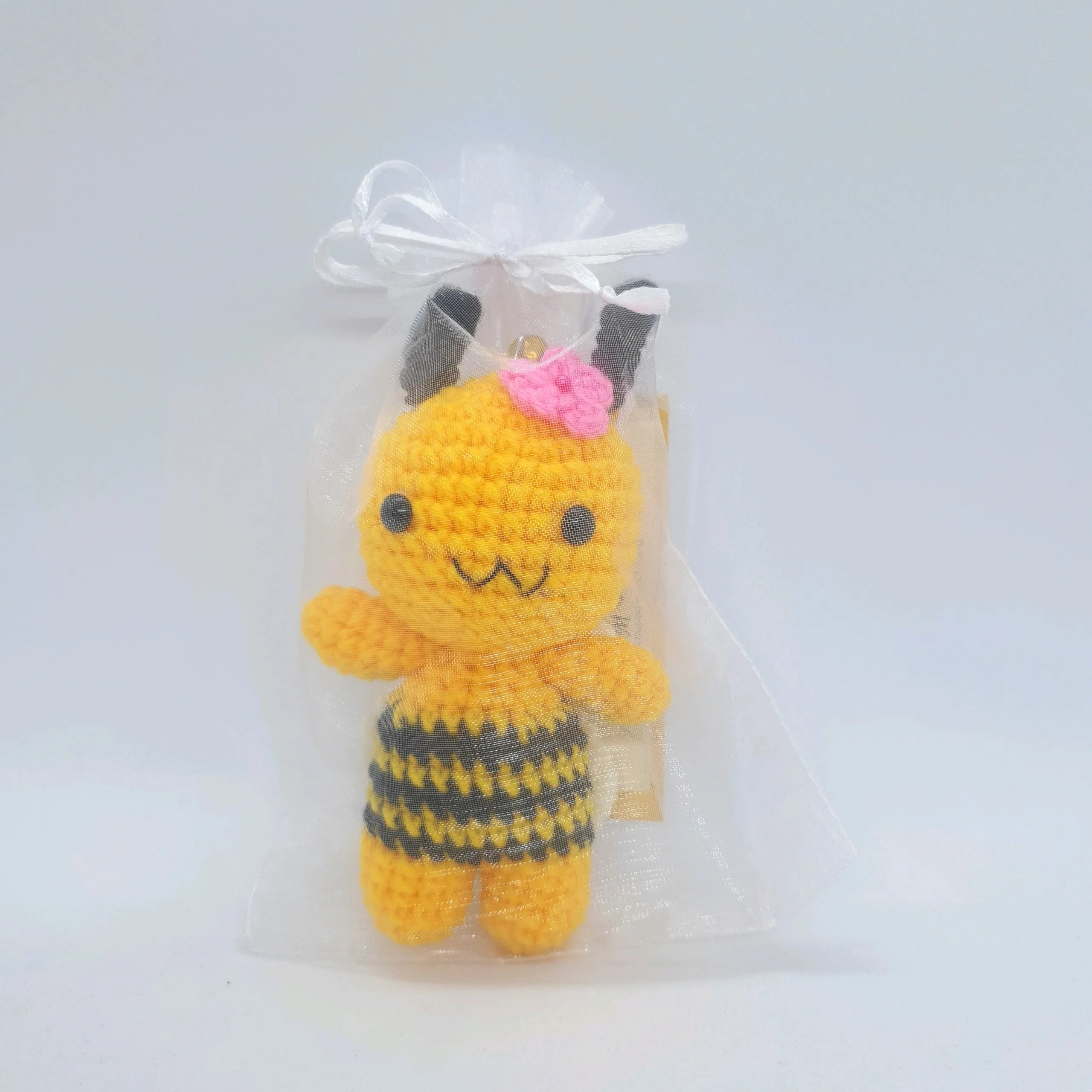 Hand Crocheted Bee Keyring