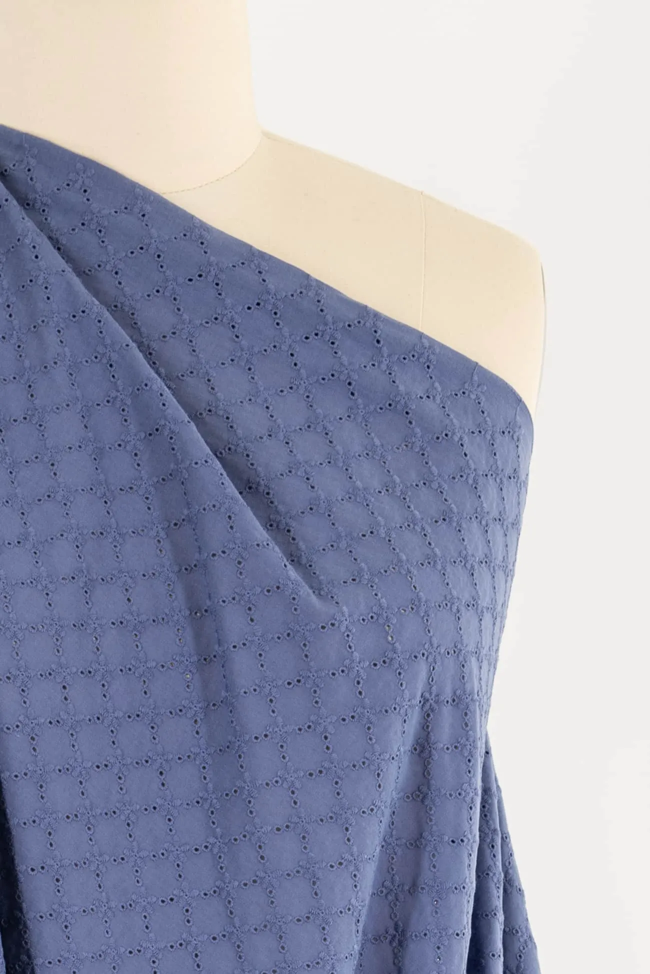 Heliotrope Cotton Eyelet Woven