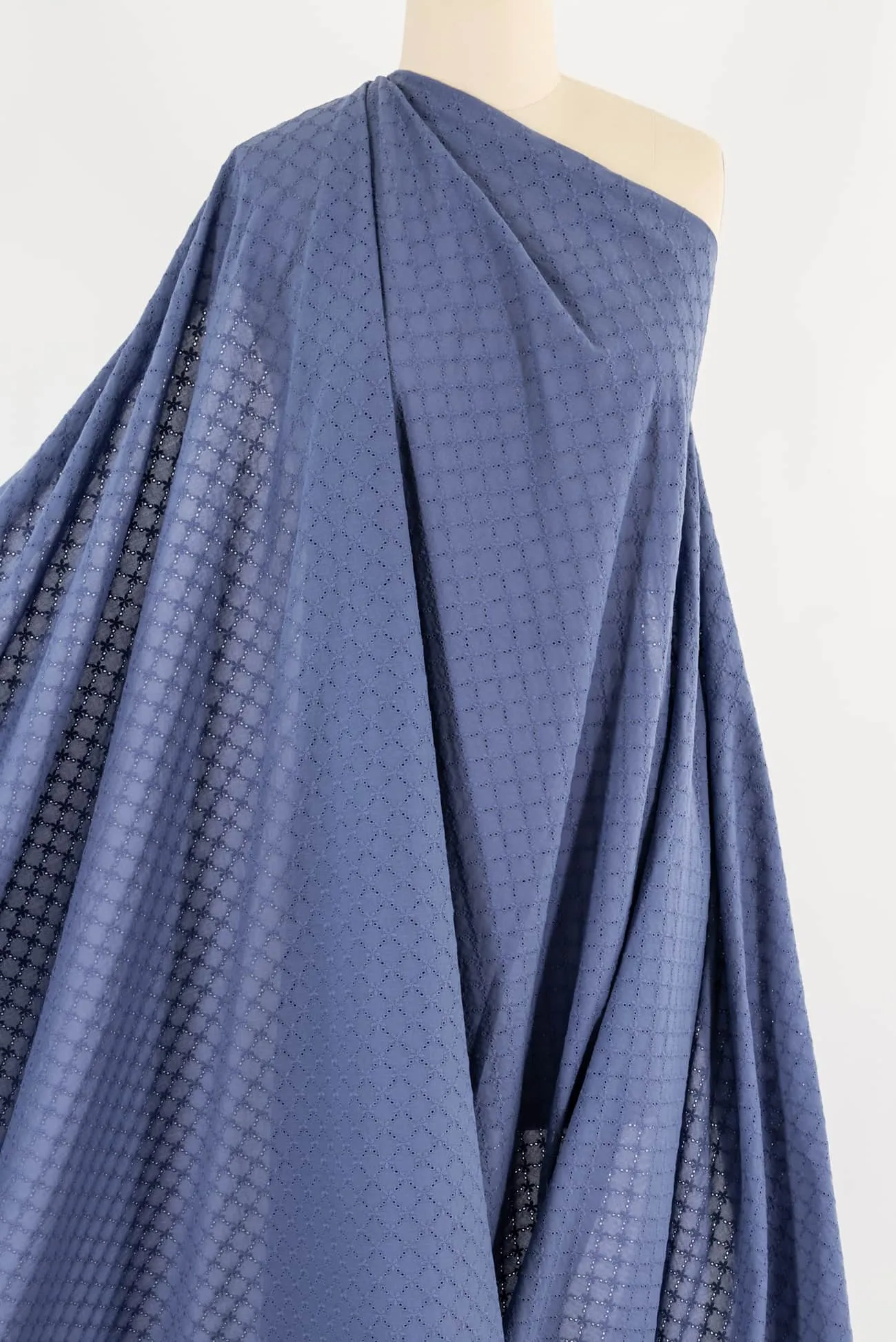 Heliotrope Cotton Eyelet Woven