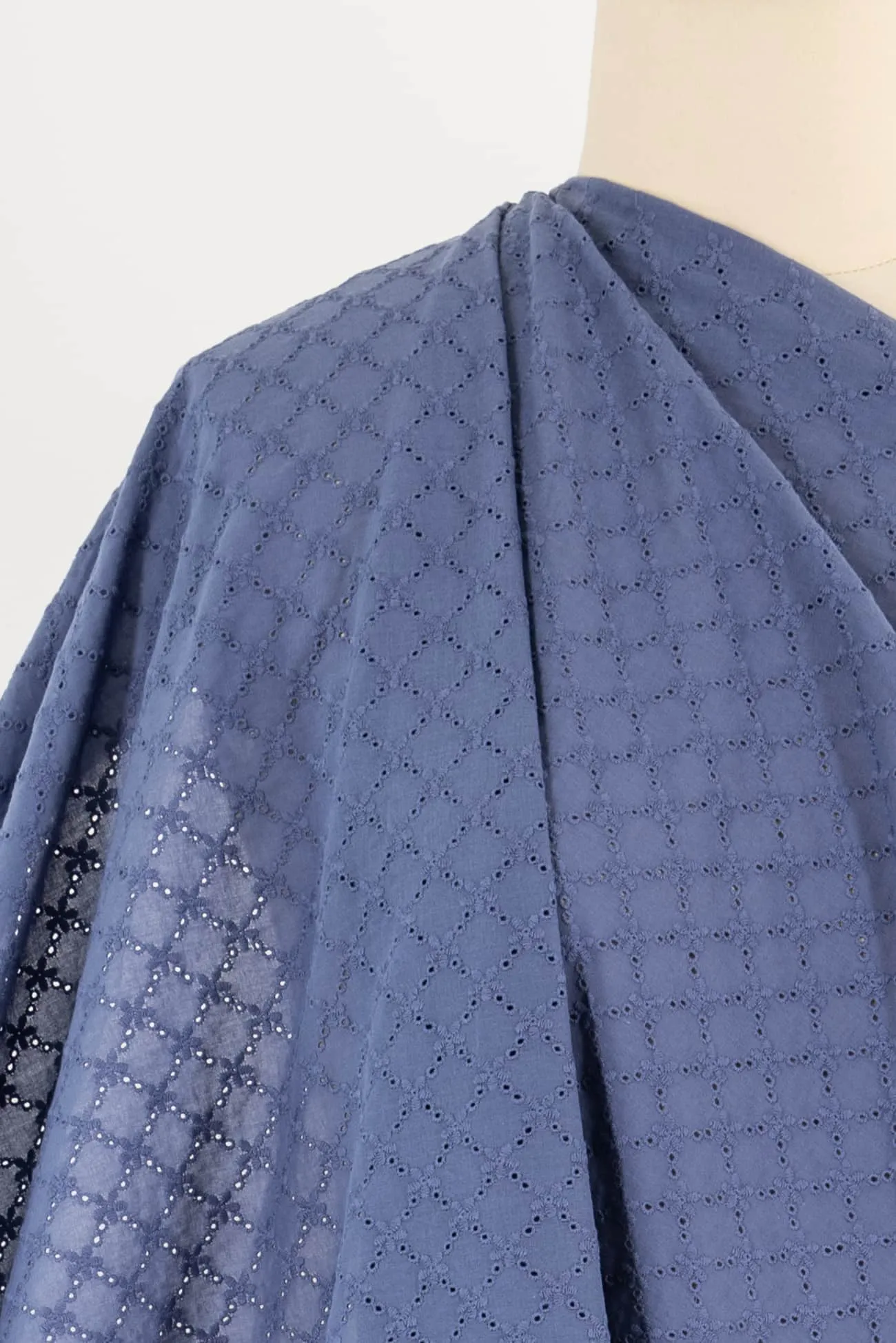 Heliotrope Cotton Eyelet Woven