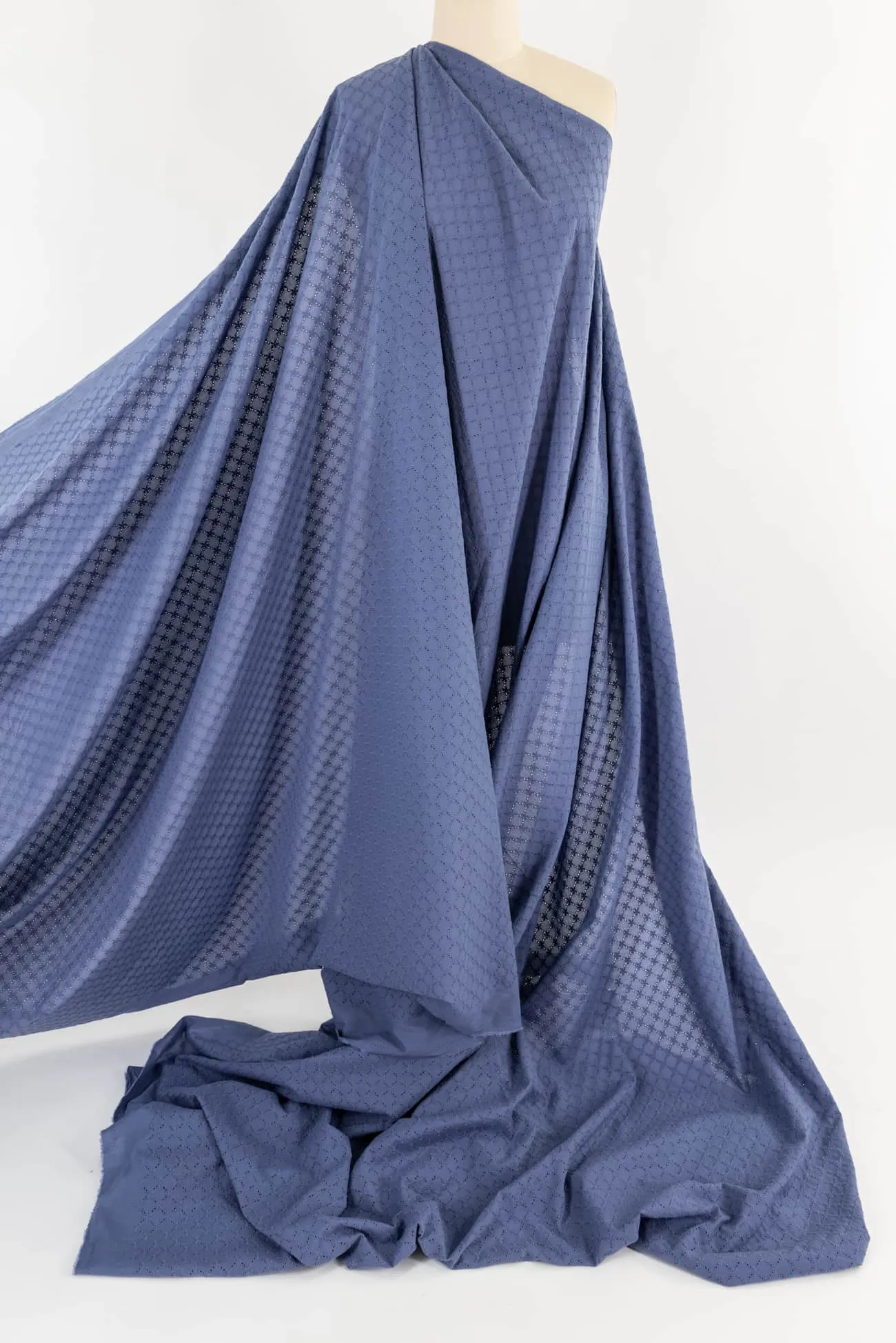 Heliotrope Cotton Eyelet Woven