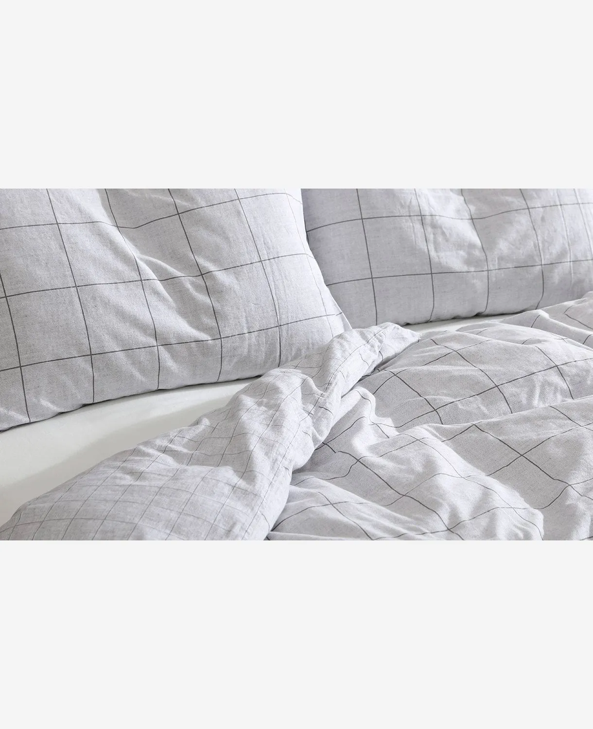 Holden Grid Grey King Duvet Cover Set