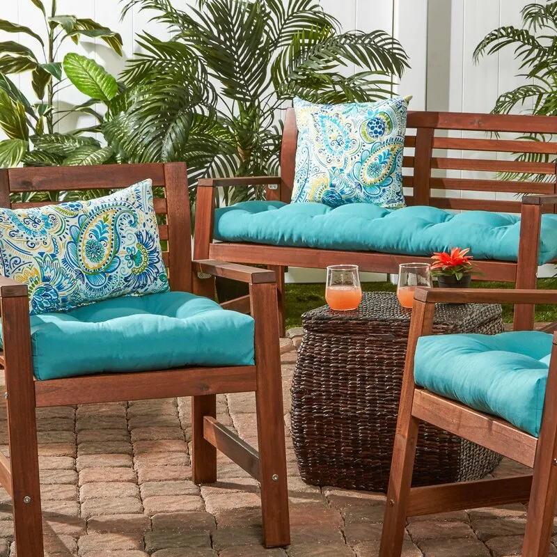 Inane Outdoor Square Reversible Polyester Throw Pillow Cover & Insert (Set of 2)