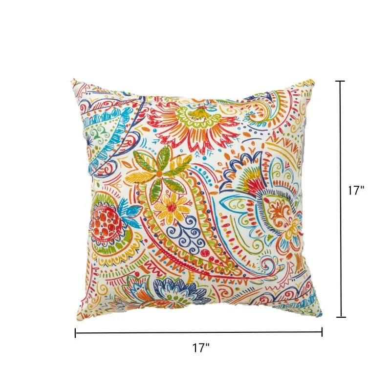 Inane Outdoor Square Reversible Polyester Throw Pillow Cover & Insert (Set of 2)