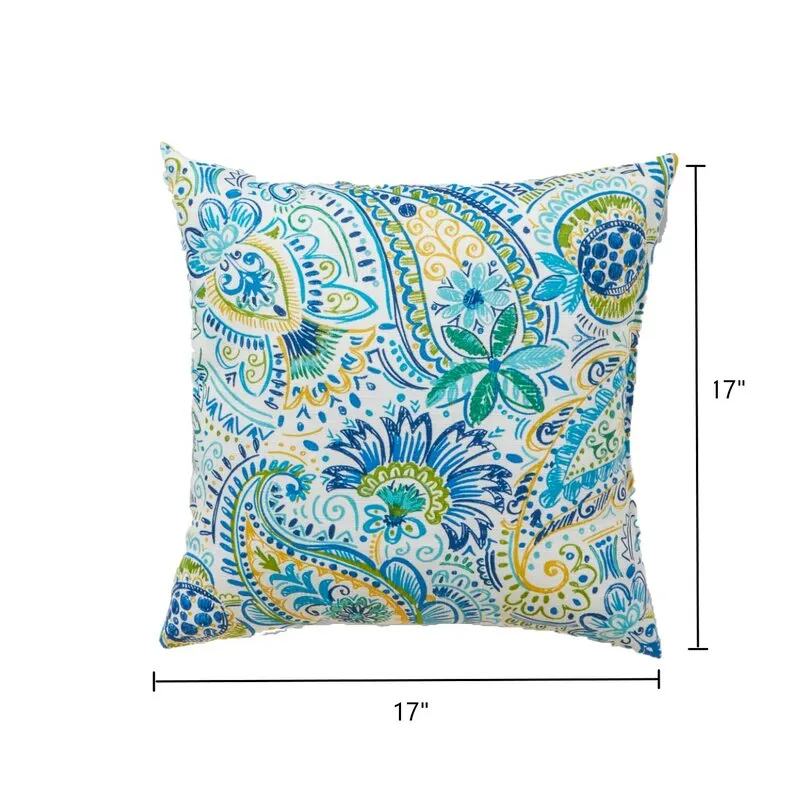 Inane Outdoor Square Reversible Polyester Throw Pillow Cover & Insert (Set of 2)